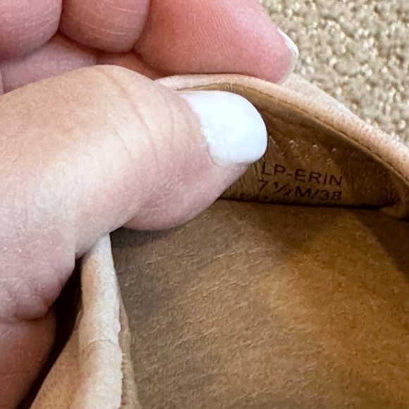 Lucky Brand Ballet Flats Erin Leather Beige Size 7.5 Boho Neutral Classic - Picture 9 of 9